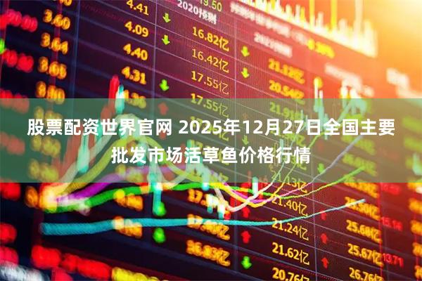 股票配资世界官网 2025年12月27日全国主要批发市场活草鱼价格行情