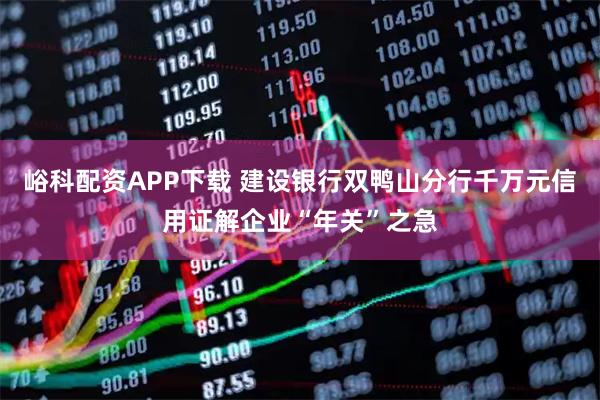 峪科配资APP下载 建设银行双鸭山分行千万元信用证解企业“年关”之急